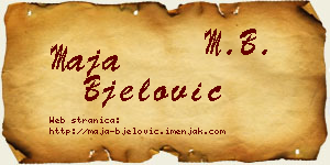 Maja Bjelović vizit kartica